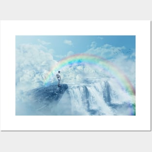 waterfall in the sky Posters and Art